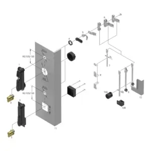 System zamykania wg rozstawu 95/105/130